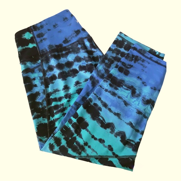 Old Navy Tie-Dyed Side-Pocket Crop Leggings - Picture 1 of 3